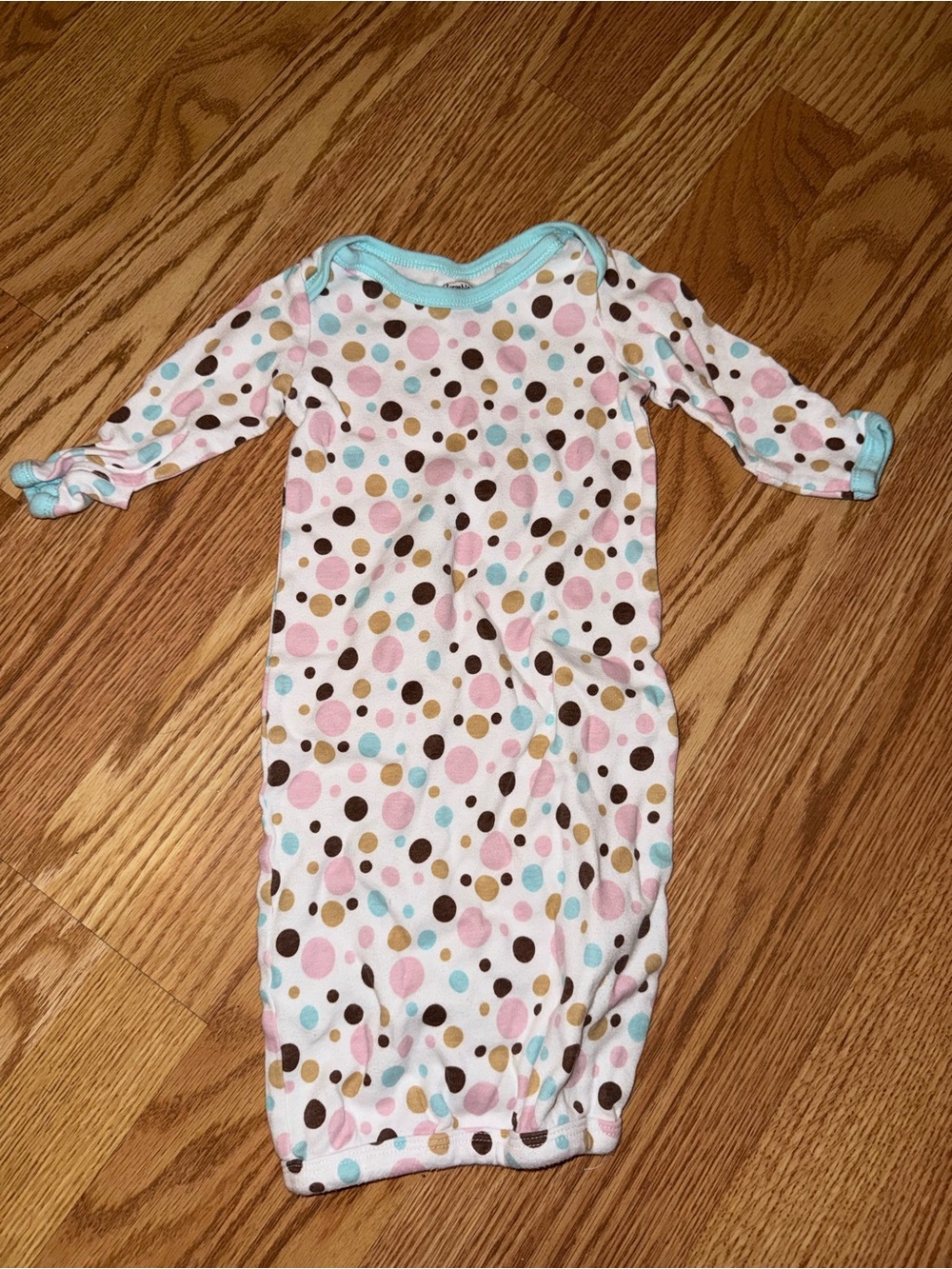 Luvable Friends Polka Dot Sleep Sack - Pink, Brown & Light Blue